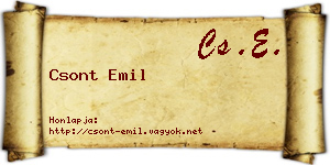 Csont Emil névjegykártya